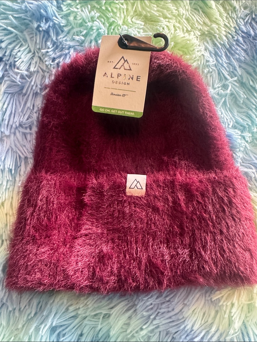 Alpine Design Women’s Fuzzy Beanie - Merlot Color